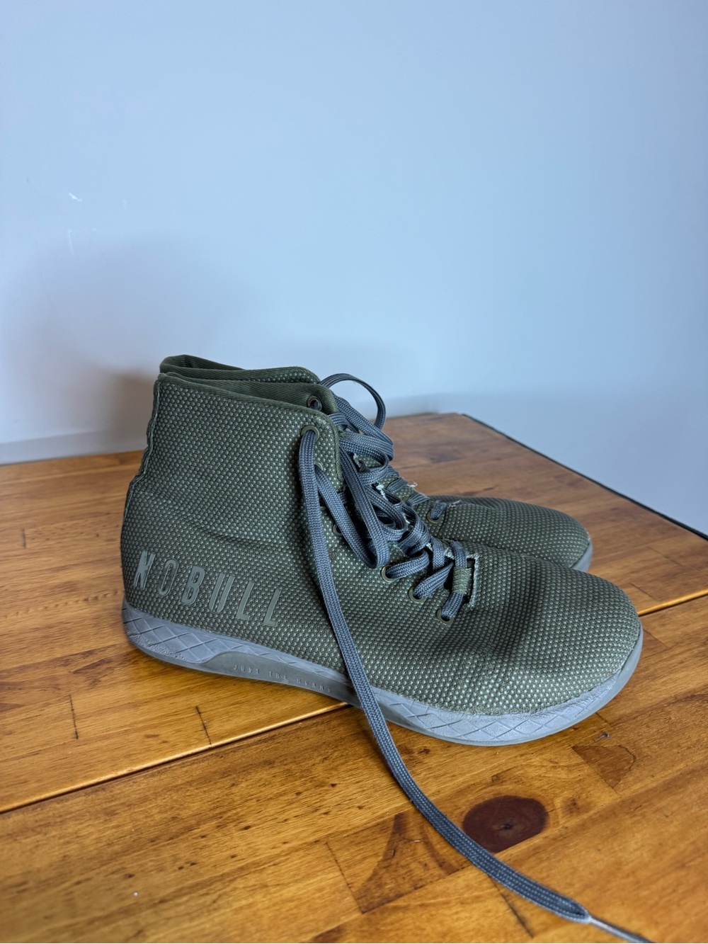 Nobull Army Green High Top Sneakers Athletic Gym Shoes Size 10.5